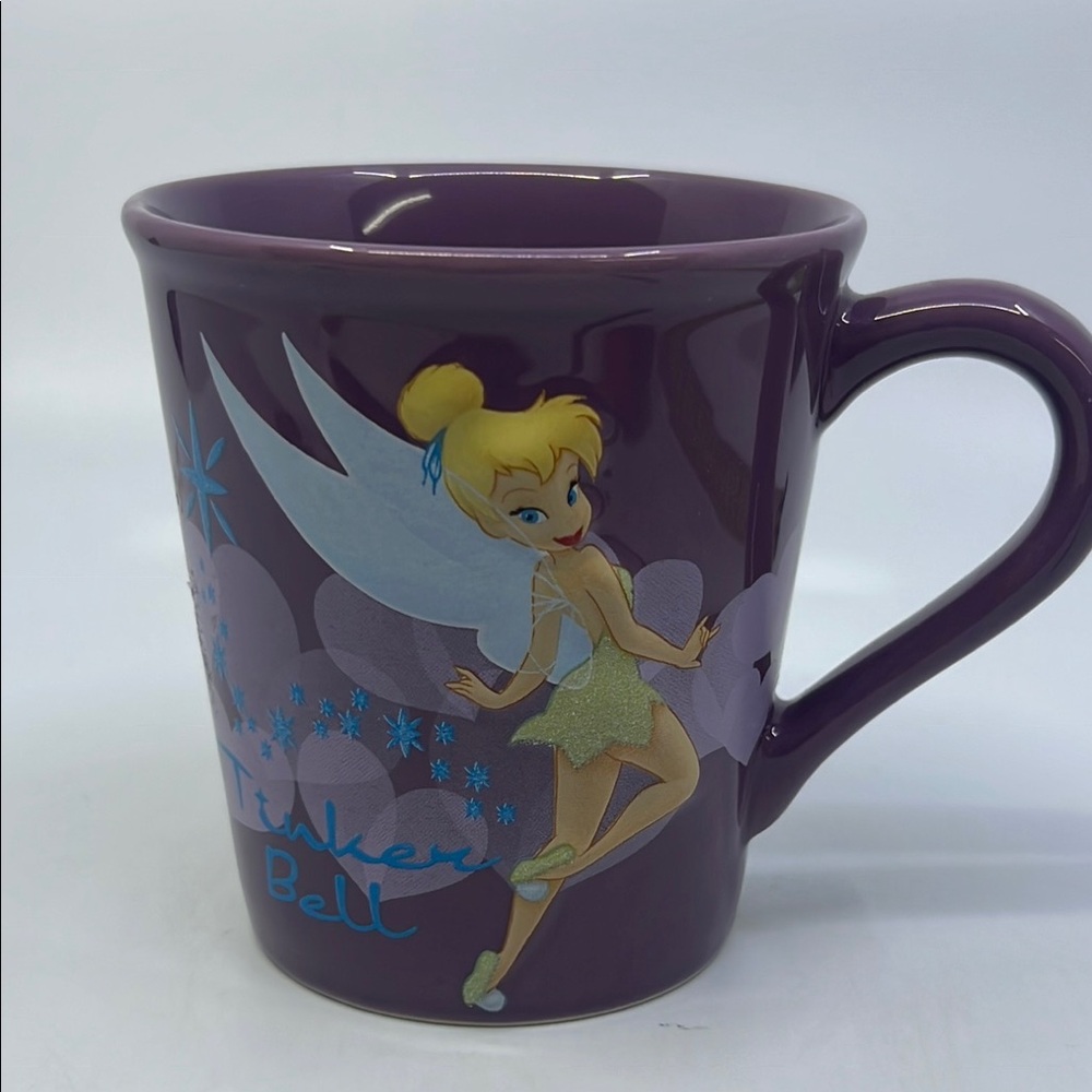 Disney Store Exclusive Tinkerbelle Purple Mug 3D Embossed Disney Fairy